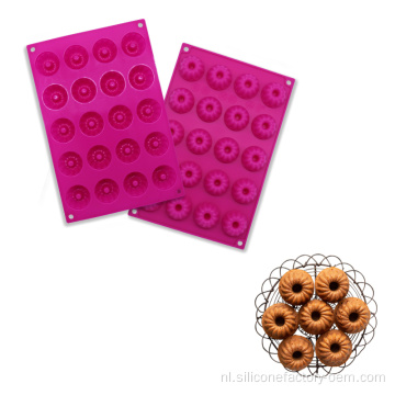 Grappige ronde siliconen donut cake chocolade schimmel